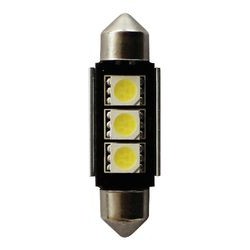 Автолампа C5W (SV8,5) 3 SMD 5050 WHITE 6000K 36мм 60лм  24V MEGAPOWER /10 /100