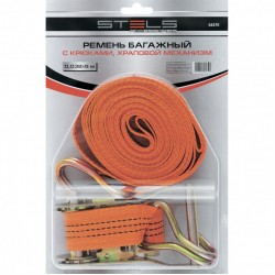 Ремень багажный с крюками, 5x0.038м, храповый механизм // Stels