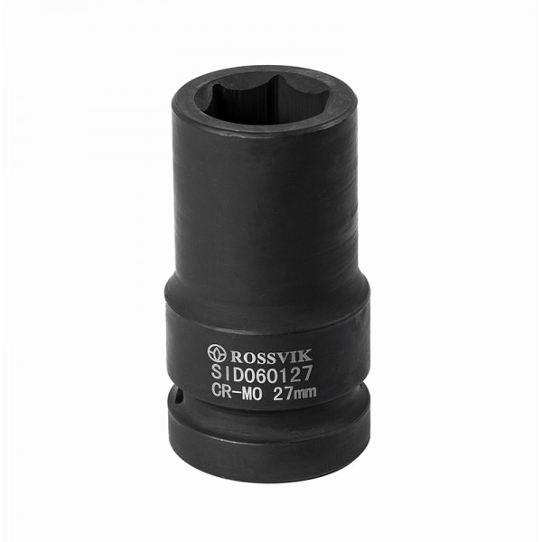 Головка торцевая ударная, глубокая ROSSVIK, 1", 27мм SID060127