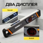 Уровень-угломер электронный с лазером и магнитами TECHNICOM , 2 дисплея, боковой и верхний, автокалибровка, автоотключение, 40 см TC-LA907