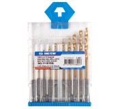 Набор сверл по металлу HSS Tin 1,5-5,0 мм, с шестигранным хвостовиком, 10 предметов KING TONY 11101SQ