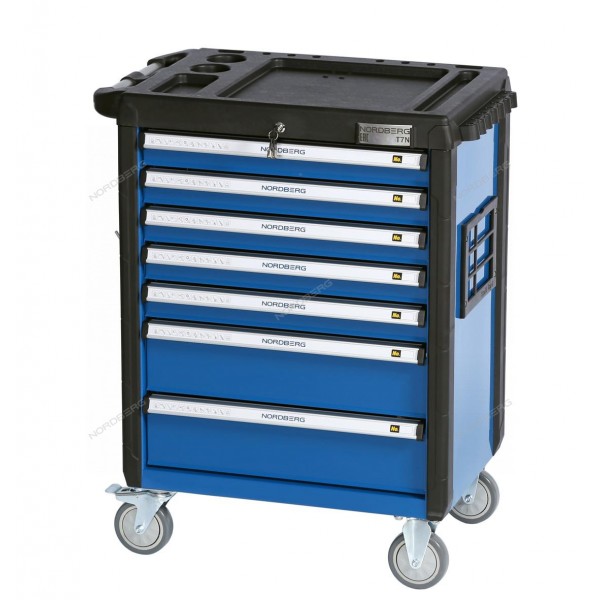 Тележка инструментальная, 7 выдвижных ящиков, синяя NORDBERG T7N(B)