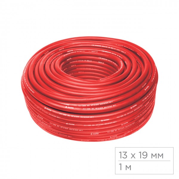 Шланг пневматический 13х19 мм, 1 м, ПВХ композитный МАСТАК 684-13100M1