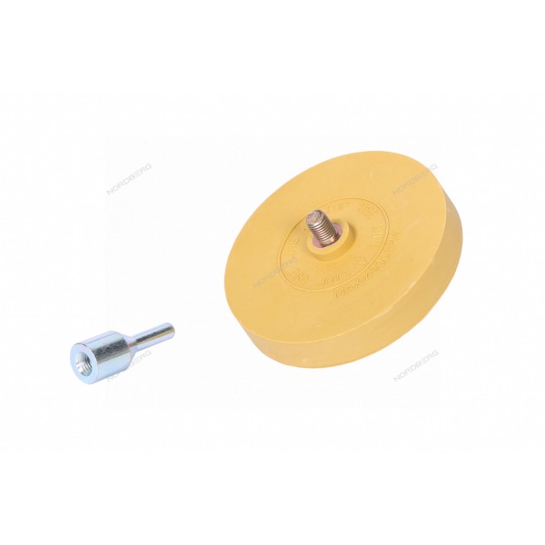 Диск зачистной резиновый 88 мм для удаления скотча и остатков клея с адаптером NORDBERG DR88