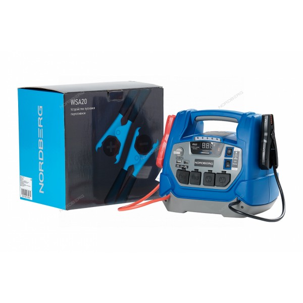 Устройство пусковое портативное 5/12V, емкость 18 Aч NORDBERG WSA20