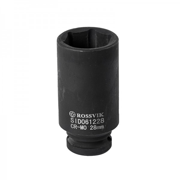 Головка торцевая ударная, глубокая ROSSVIK, 1/2", 28мм SID061228