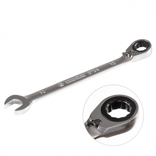 Ключ трещоточный комбинированный с реверсом 12 мм KING TONY 373A12M
