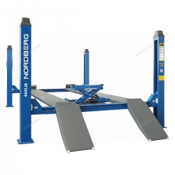 Подъемник 4-стоечный 4.5 т, c ручной траверсой 2 т N423, 380 В, синий 4445J_MB(M)