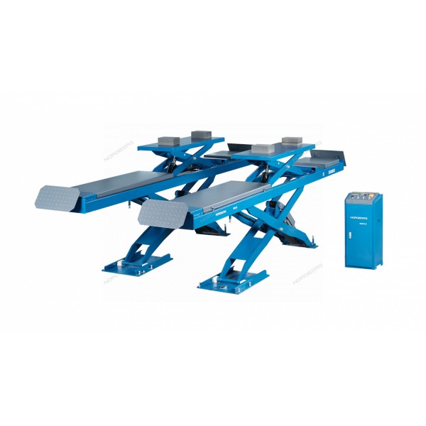 Подъемник ножничный для сход-развала 5,5 т, 380 В, 2 уровня, синий NORDBERG N635-5,5B_380_H