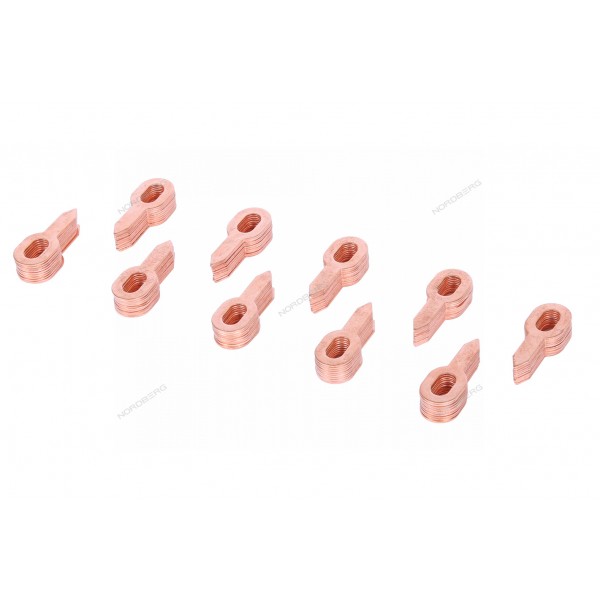 Шайбы овальные, омедненные, 100 шт. NORDBERG F030(100)