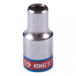 Головка торцевая стандартная шестигранная 1/4, 3/16, дюймовая KING TONY 233506S