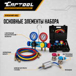 Набор инструмента для заправки систем кондиционирования Car-Tool CT-M1001