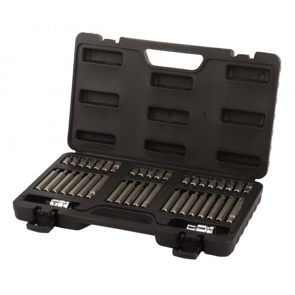 Набор бит 1/2 & 3/8 (H4-H12, M5-M12, T20-T60) 42пр., в кейсе LIGE LG-S5001