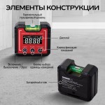 Компактный электронный уровень-угломер с магнитом 65 мм TECHNICOM TC-LA65C