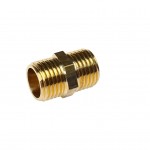Соединитель резьбовой :наруж. резьба 1/4"x1/4" ЭВРИКА /1/10 ER-MM04/04