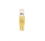 Автолампа T5 (W2*4.6d) 1 LED FLAT YELLOW 5лм   12V MEGAPOWER /10 /100