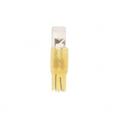 Автолампа T5 (W2*4.6d) 1 LED FLAT YELLOW 5лм   12V MEGAPOWER /10 /100