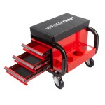 Табурет механика с 3 инструментальными ящиками, г/п 110 кг WDK-86032