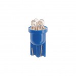 Автолампа T10W (W2,1x9,5d) 4 LED BLUE 10лм   12V MEGAPOWER /10 /100 M-10313B