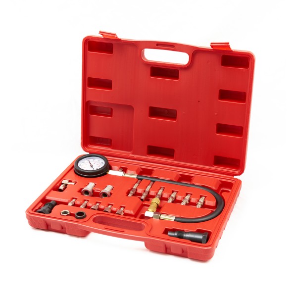 Компрессометр для дизельных ДВС с быстросъемными адаптерами, 0-1000PSI (0-70бар) ST107