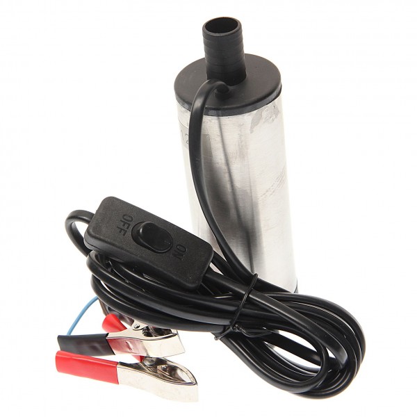 Насос для перекачки топлива  (12V, 60W, 6.4A, 30л/мин, Ø51мм, Ø выходного отв. 19мм) ЭВРИКА /1/20 ER-87202