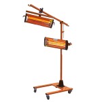 Двухкассетная мобильная ИК сушка на двухсекционной стойке WDK-2A