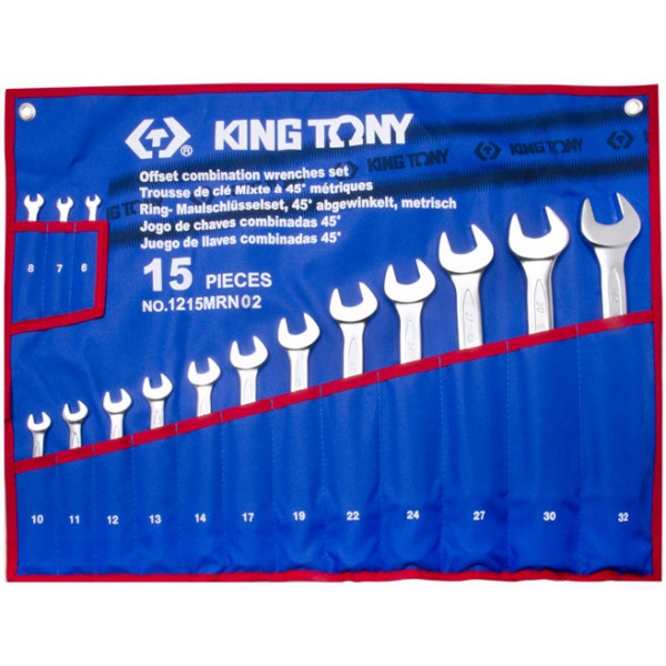 Набор комбинированных ключей KING TONY 1215MRN02