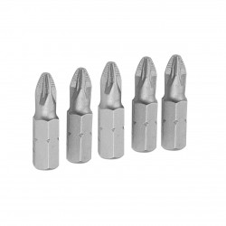 Набор вставок (бит) торцевых 1/4, Pozidriv, PZ2, 25 мм, 5 предметов TOLSEN TT20273