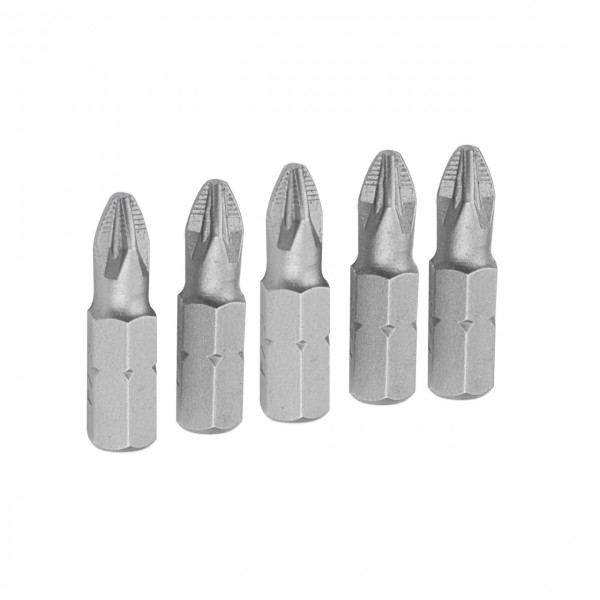 Набор вставок (бит) торцевых 1/4, Pozidriv, PZ2, 25 мм, 5 предметов TOLSEN TT20273