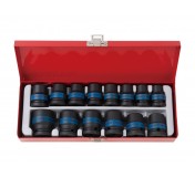 Набор ударных торцевых головок 1/2 шестигранные, 14 предметов king tony 4414mp