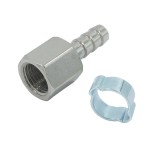 Штуцер пневматический ёлочка с обжимным кольцом, внутренняя резьба 1/4, 8 мм OPT-72008HF