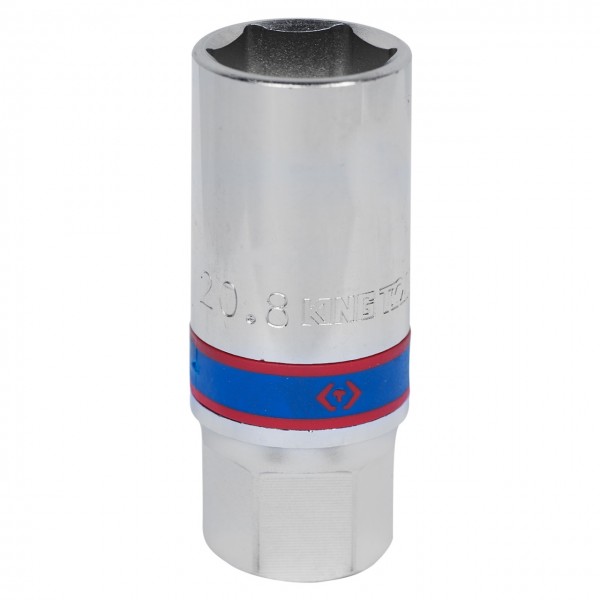 Головка свечная шестигранная 1/2, 21 мм, магнитный фиксатор KING TONY 466521C