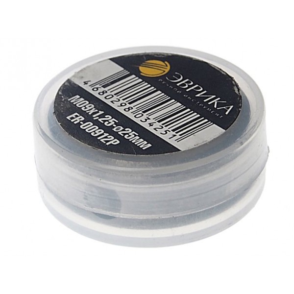 Плашка  M09x1,25-ø25мм, в пластиковом футляреЭВРИКА /1/10 ER-00912P