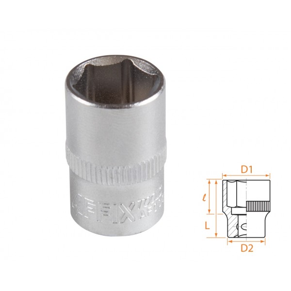 Головка торцевая стандартная шестигранная 3/8, 13 мм AFFIX AF00030013