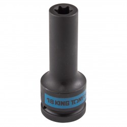 Головка торцевая ударная глубокая TORX Е-стандарт 3/4, E18, L = 110 мм KING TONY 647518M