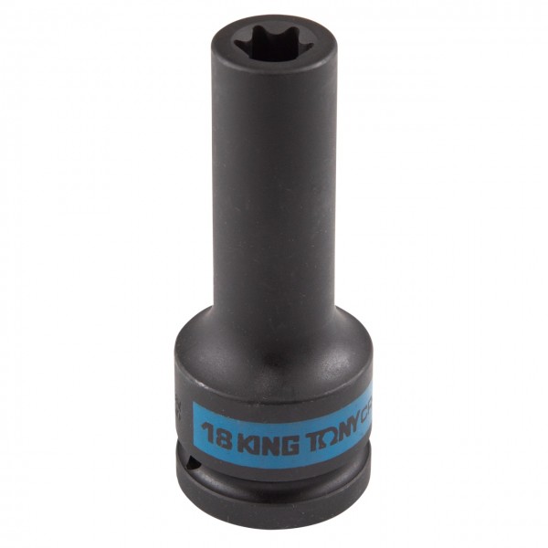 Головка торцевая ударная глубокая TORX Е-стандарт 3/4, E18, L = 110 мм KING TONY 647518M