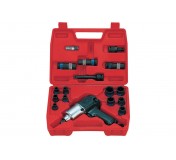 Гайковерт пневматический ударный 1/2, 678 Нм, с комплектом головок, 22 предмета