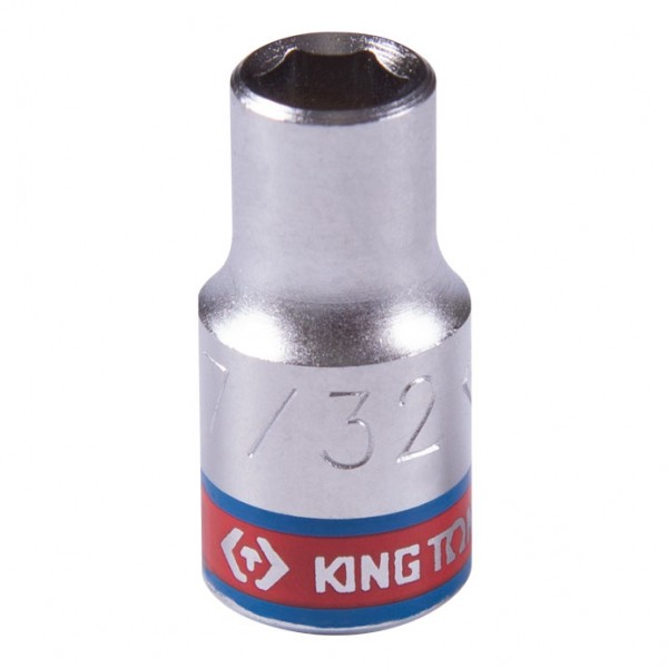 Головка торцевая стандартная шестигранная 1/4, 7/32, дюймовая KING TONY 233507S