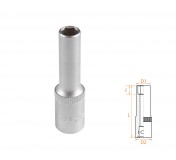 Головка торцевая глубокая шестигранная 3/8, 8 мм AFFIX AF00130008