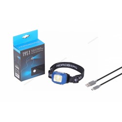 Фонарь светодиодный налобный, аккумуляторный NORDBERG 1951