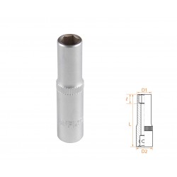 Головка торцевая глубокая шестигранная 1/4, 7 мм AFFIX AF00120007