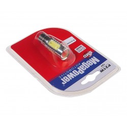Автолампа P21W (BA15s) 5 SMD MEGA WHITE блистер 6000K 400лм   12V MEGAPOWER /1 /50