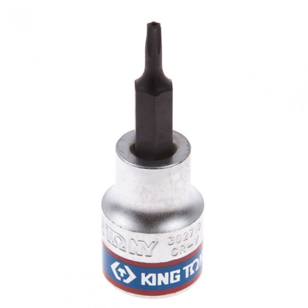 Насадка (бита) торцевая 3/8, Torx, T10, L = 50 мм, с отверстием KING TONY 302710