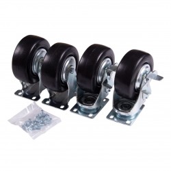 Ремкомплект для тележки инструментальной ПРИМА, комплект колес, 4 шт МАСТАК 529-00004