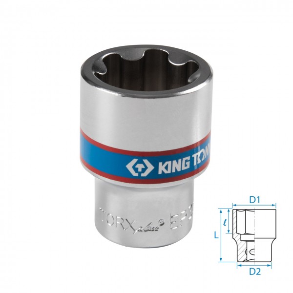 Головка торцевая TORX Plus 1/2, EP30, L = 45 мм KING TONY 433E30M
