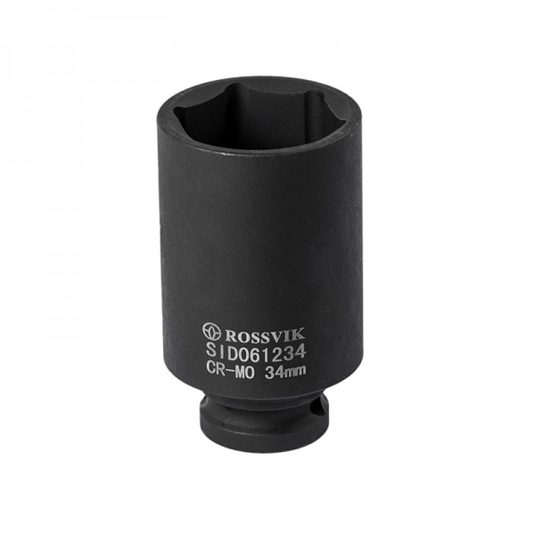 Головка торцевая ударная, глубокая ROSSVIK, 1/2", 34мм SID061234