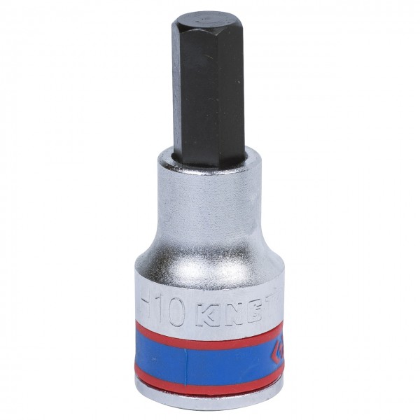 Насадка (бита) торцевая 1/2, Hex, 10 мм, L = 60 мм KING TONY 402510