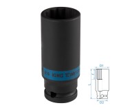 Головка торцевая ударная глубокая двенадцатигранная 1/2, 24 мм KING TONY 443024M