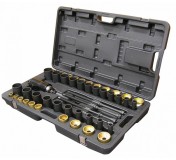 Набор оправок для монтажа и демонтажа сайлентблоков, гидравлический, кейс, 49 предметов МАСТАК 110-2
