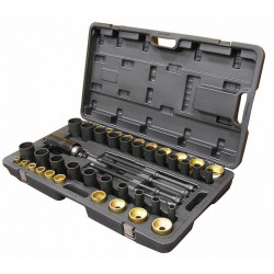 Набор оправок для монтажа и демонтажа сайлентблоков, гидравлический, кейс, 49 предметов МАСТАК 110-2